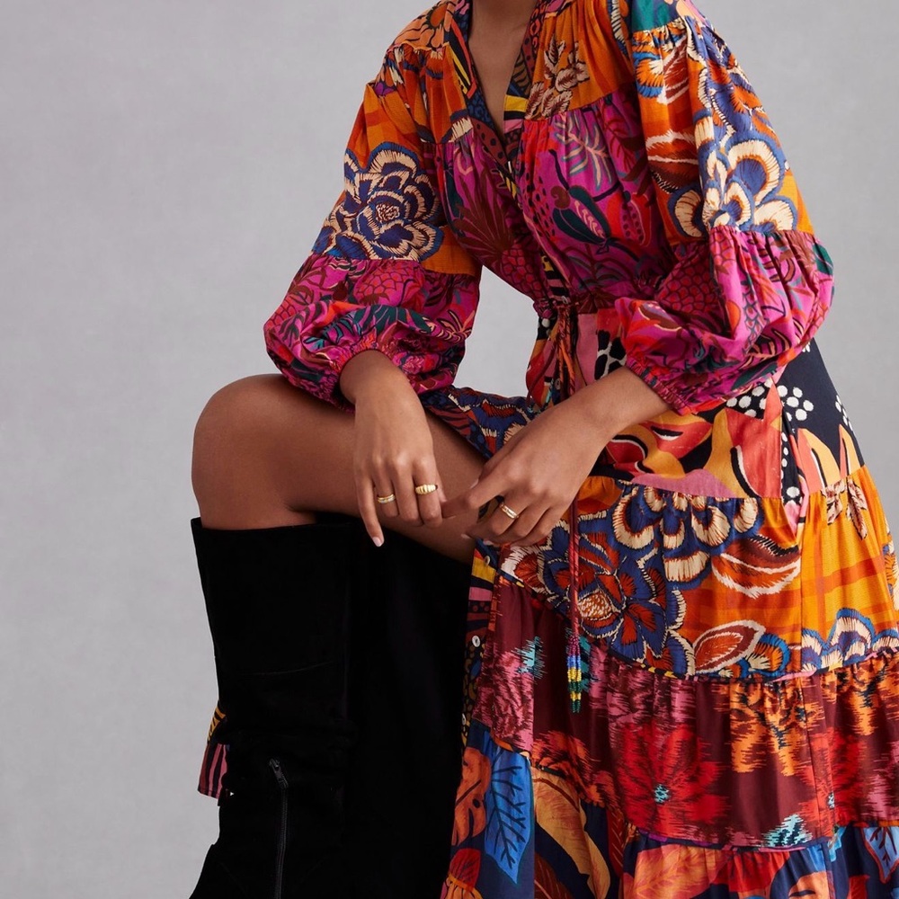 FARM Rio  Button-Front Maxi Dress - Picture 3 of 9